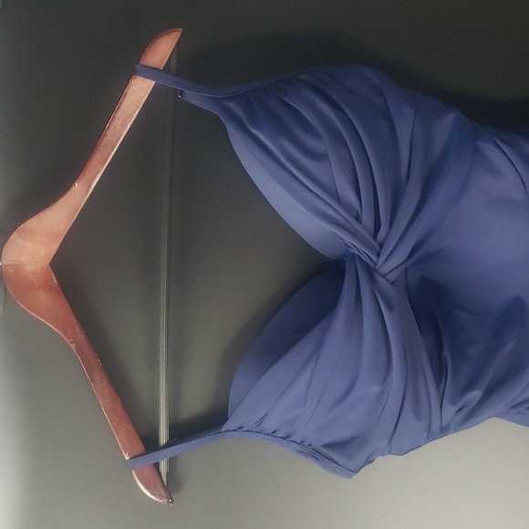 Hilor Slimming Navy High Cut One Piece Swimsuit Size 12 - Picture 3 of 10